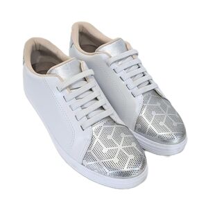Usaflex White & Silver Sneakers - Size 8 Womens
